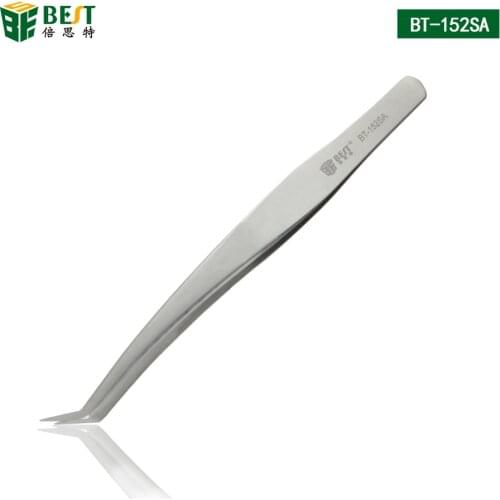 BST-152SA 100% brand Stainless Steel anti-static eyelash tweezers superhard Eyelash Extension tool Best Quality Tweezer