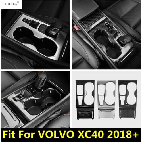 Car Center Console Gear Shift Panel Frame Decoration Cover Trim Stainless Steel Accessories Interior For VOLVO XC40 2018 - 2021