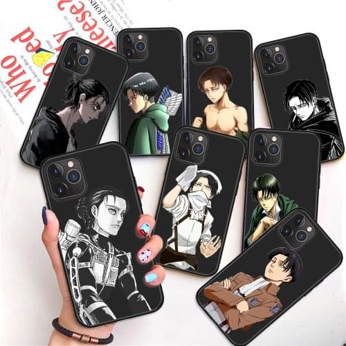 Anime Attack on Titan Phone Case for Iphone 12 11 Pro X Xs Max XR 7 8 Plus Captain Levi Shingeki No Kyojin Soft Silicone Cover