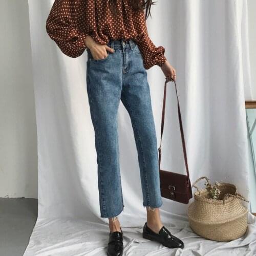 Jeans Women Trendy Elegant All-match High-quality Korean Style Leisure Daily Womens Female Lovely Simple Girls Jean Clothing New