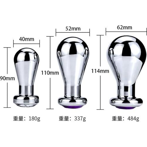 Smooth Touch Head Metal Anal Plug Sex Toys Stainless Steel Ball Head Butt Plug Anal Beards for Adult Game RY-151