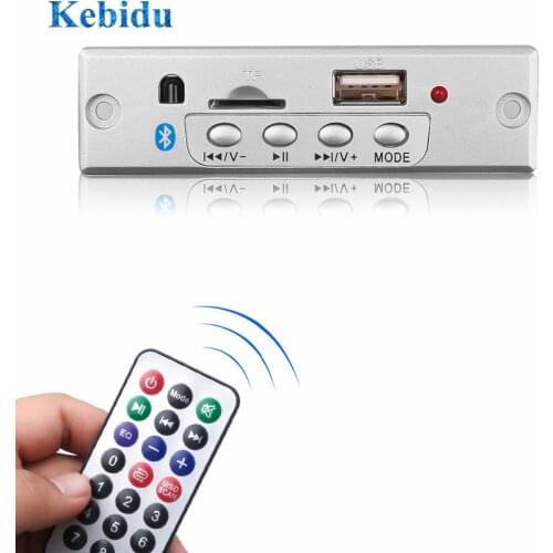 KEBIDU 5V 12V Bluetooth5.0 MP3 Decod Board Module Wireless Car USB MP3 Player TF Card Slot / USB / FM Radio Module