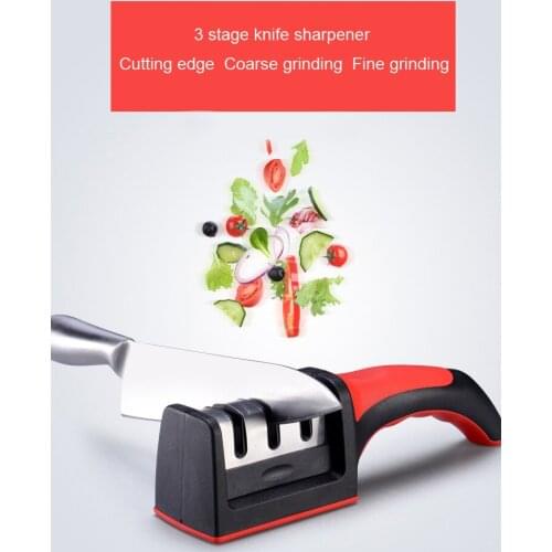 Kitchen tools 3-level knife sharpener Fruit knife bone cutter slicing knife Handheld professional knife sharpener tools