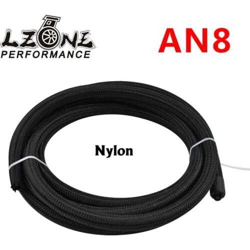 LZONE - 8 AN Pros Lite Black Racing Hose Fuel Oil Line 350 PSI 5 Meter JR7313