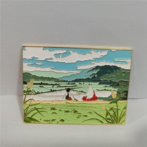 Yuri Limit Anime Inuyasha Sesshoumaru Kikyo Metal Badge Bedge Botton Brooch Pins Cosplay Collection Daily Props