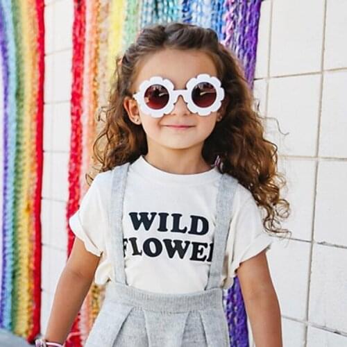 Cute Sun Flower Design Children Sunglasses Small Girls Boys Eyewear UV400 Lens Lovely Round Shades Kids Sun Glasses Gafas de sol