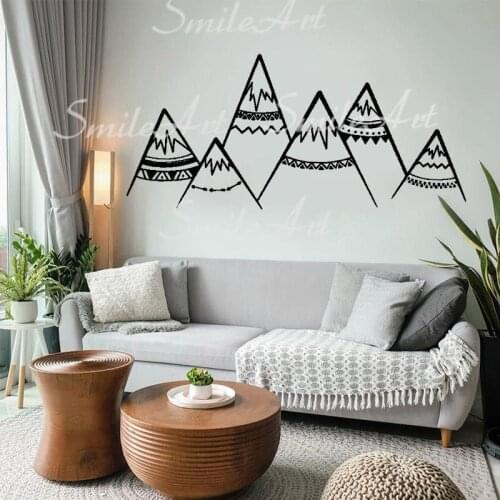 Cartoon Tribe Mountain Wall Stickers Animal Lover Home Decoration Accessories For Bedroom Decoration Home Party Decor Wallpaper