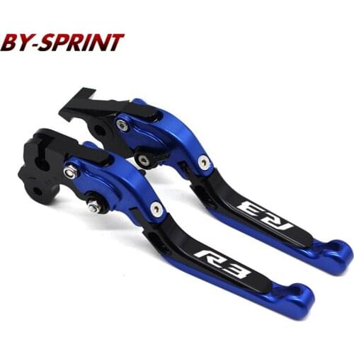 For YAMAHA YZF-R3 YZFR3 2014-2017 2016 Motorcycle CNC Brake Clutch Levers Adjustable Folding Extendable Handbar & With R3 LOGO