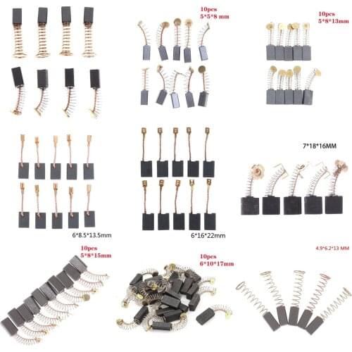 2/4/10/20pcs 34styles Power Tool Carbon Brush Electric Hammer Angle Grinder Graphite Brush Replacement