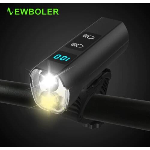 NEWBOLER Cycling Headlight Ultra Bright USB Bike Light Power Bank LED Bicycle Front and Rear Light Set Waterproof MTB Flashlight