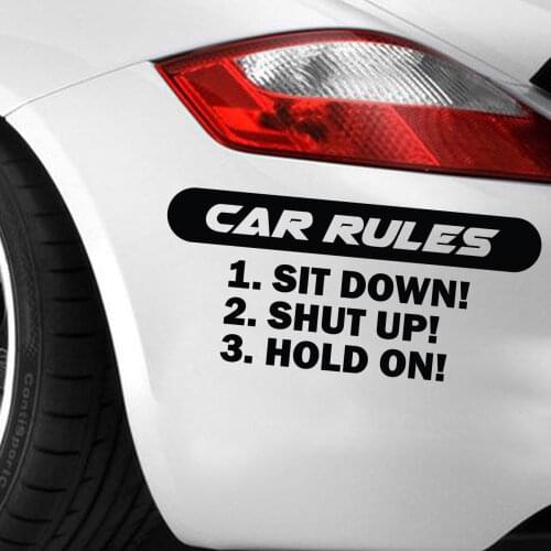 Car rules Decal slammed Car Truck vinyl Sticker JDM racing window decal funny