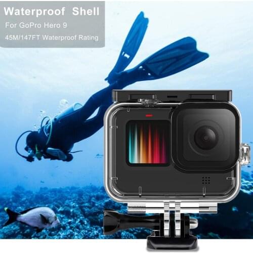50M Waterproof Case Underwater Tempered Glass Diving Housing Cover Lens Filter For GoPro Hero 9 Black Camera Accessories