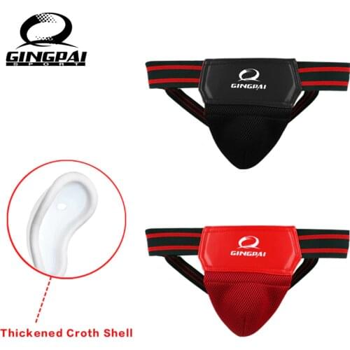 GINGPAI Adults Kids Crotch Protector Boxing Sanda Groin Guard Muay Thai MMA Jockstraps Thong Taekwondo Karate Sports Training
