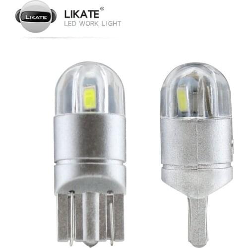 10pcs Car LED T10 W5W COB Reading Dome Lamp Marker Light Wedge Lights License Plate Bulbs 168 194 192 DC 12V White Red