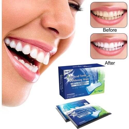 14/7Pcs Gel Teeth Whitening Strips White Tooth Kit Oral Hygiene Care Strip for Teeth Veneers SK88