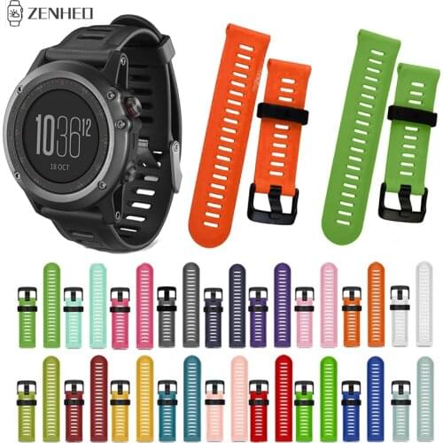 26mm Silicone Strap For Garmin Fenix 3/Fenix 3 HR Watchband For Garmin Fenix 5X/5X Plus Smart Watch Band Wristband