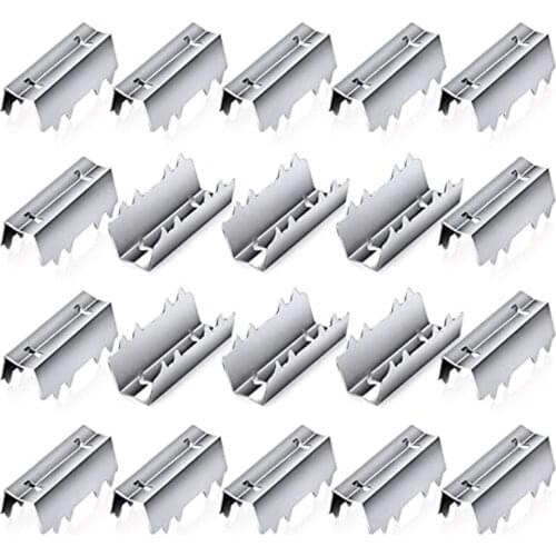 40 Pack Metal Open-End Timing Belt Clamps, GT2 Open Belt Clips for 3D Printer Projects-Silver