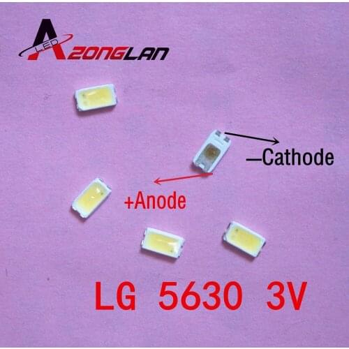 50pcs For LG LED LCD Backlight TV Application Middle Power LED LED Backlight RS59P 0.5W 3V 5630 Cool white LED LCD TV Backlight