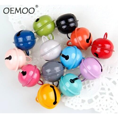 22mm 6pc School Bell Round ShapeCopper Shape Jingle Bells For Charm Bells Necklace Fit Festival/Party/Pets Necklace