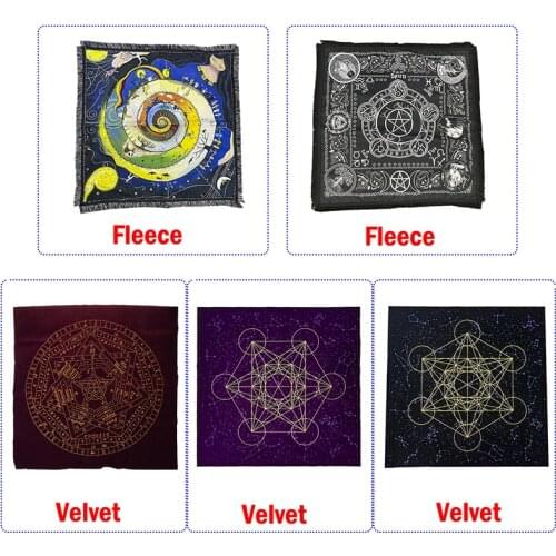 Pure Color Altar Cloth Velvet Tarots Tablecloth Divination Astrology Family Party Board Game Cards Pad