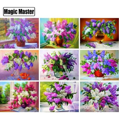 Diamond Embroidery Sale Flower Full Square 5D Diamond Painting Scenic Diamond Mosaic Rhinestone Picture Gift Drop Ship