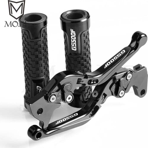 Motorcycle CNC Aluminum Adjustable Folding Brake Clutch Levers Handlebar Hand Grips For Suzuki GS500F GS500 GS 500 F 2004-2009
