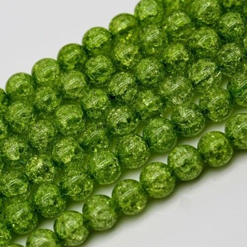 Army Gree Natural Stone Beads Popcorn Crystal 4/6/8/10/12mm Fashion Jewelry Loose Beads for Jewelry Making Necklace DIY Bracelet