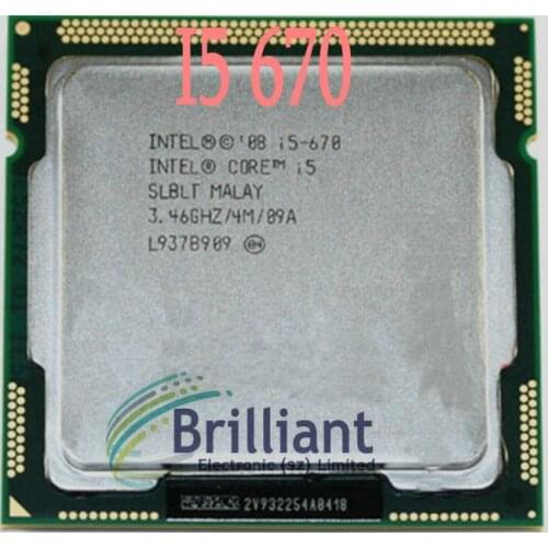 Free shipping I5 670 cpu Core i5-670 Desktop CPU 4M 3.46GHz Desktop Original Used disassemble Processor
