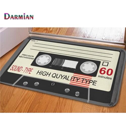 DARMIAN 2021 Home Decorator Entrance Indoor Living Room Doormats Funny 3D Audio Tape Printing Floor Mat Kitchen/Dining Room Rugs