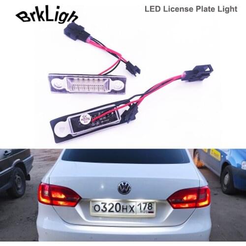 For VW Sharan LED License Plate Light Seat Alhambra For Ford Galaxy 18smd White Error Free Auto Accessories Car Rear Number Lamp