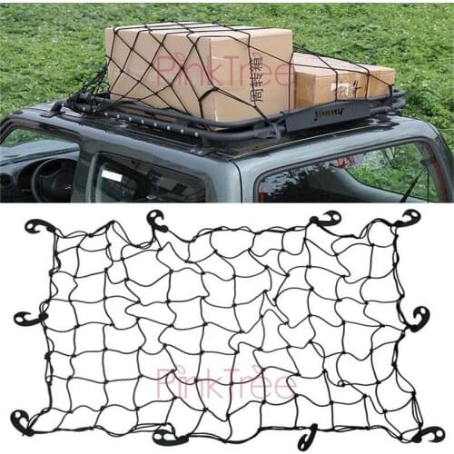 120x90cm Roof Racks Elastic Cargo Mesh vehicle storage net fixed Luggage Cord For Toyota Land Cruiser Prado FJ 120 150 Accessory