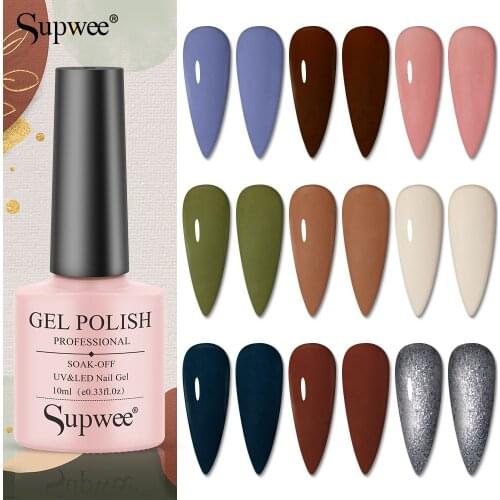 Supwee 10ml Gel Nail Polish Hybrid Varnish Enamel Semi-permanent Soak Off Color UV Lamp Nail Gel Lacquers Varnishes For Nail Art