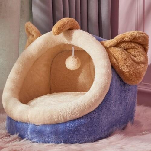 Cat Nest Winter Warm Closed Removable Washable Four Seasons Universal House Villa Bed House Kennel Pet Cat Supplies
