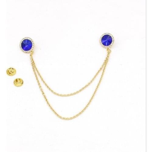 Korean fashion brooch high-grade button shirt collar collar clip for men and women wild clothing