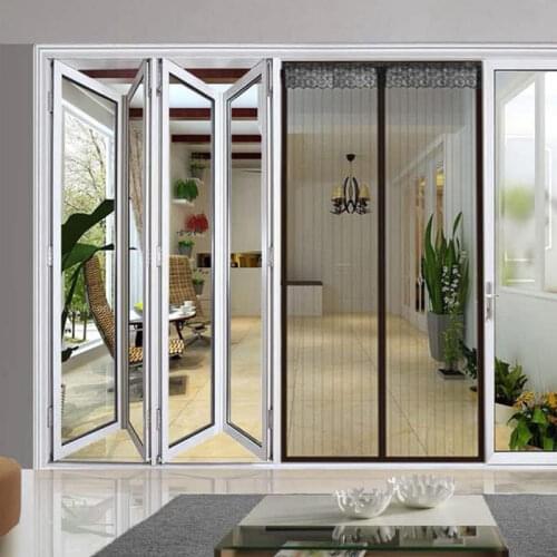 Mcao Magnetic Door Nets Screen Reinforced Frame Heavy Duty Mesh Curtains Pet Friendly Summer Anti Bug Insect Mosquito Out TJ3679