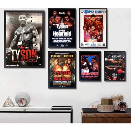 Mike Tyson Boxing Poster And Print Canvas Paintings Picture On The Wall New Vintage Style Wall Paintings For Bedrooms Quadro