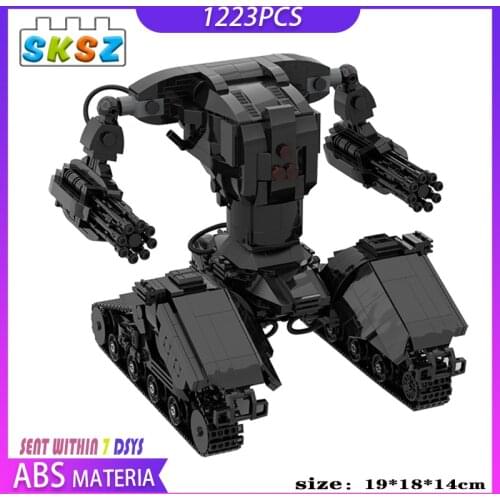 Mech Tank Hunter Killer X1 Diy Building Blocks MOC Famous Games Red & Alert 3 Future Robot Simulation Model Bricks Kid Toys Gift