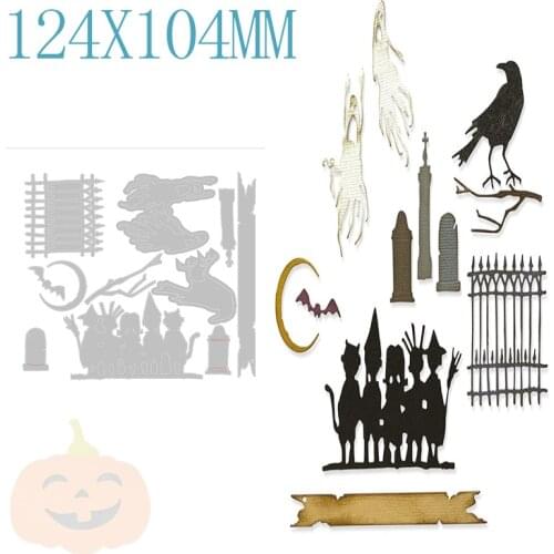 Halloween Crow Metal Cutting Dies For DIY Scrapbooking Greeting Card Label Paper Making No Stamps New Arrival Cutting Dies