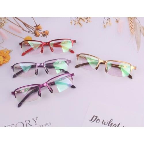 Aluminum gafas girls optical glasses for myopia reading eyewear Personality eyeglasses Clear Lens Men Eyeglasses Women Half rim