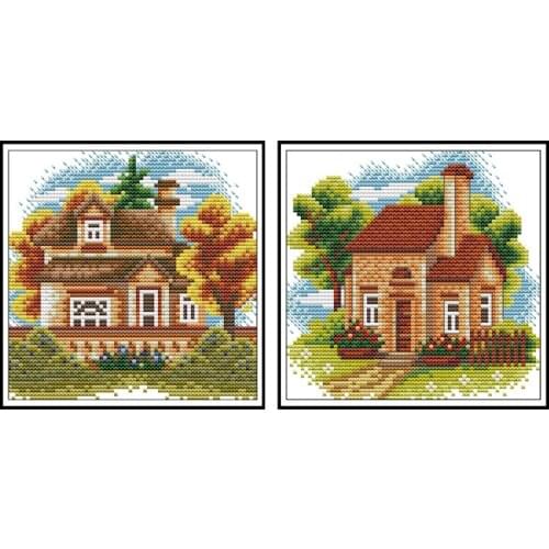 Countrys Life Style Patterns Joy Sunday Counted Cross Stitch Kit 14ct Printed on Canvas DIY Needlework Set 11ct Embroidery Kit
