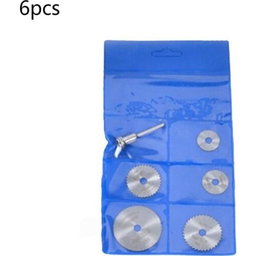 A set of 6 small high-speed steel saw blades for metal cutting tools