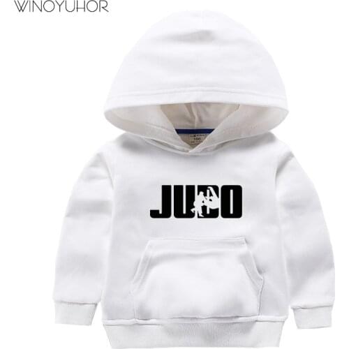 New Kids Hoodies Print Cool Judo Boy Girl Baby Sweatshirt Winter Casual Long Sleeve Outwear Hoody Childrens Pullovers