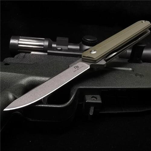 175mm Sharp Pocket Knife, High-quality D2 Tactical Hunting Knife, Folding Knife, G10 Handle, Back Clip, Outdoor Camping EDC Tool