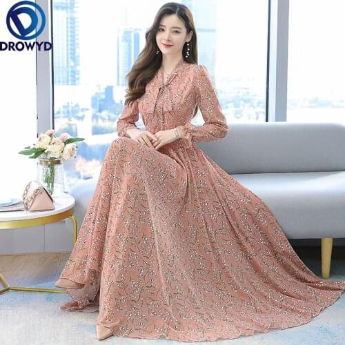 2021 Floral Chiffon Boho Beach Maxi Dresses Summer Vintage Oversize White Long Sleeve Dress Women Bodycon Party Dresses Vestidos