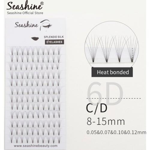 1 Case Luxury Short Stem Eyelashes Extension Russian Volume Lashes Fans 6D Eyelashes Extension Pre made Fans Lash Free Shipping