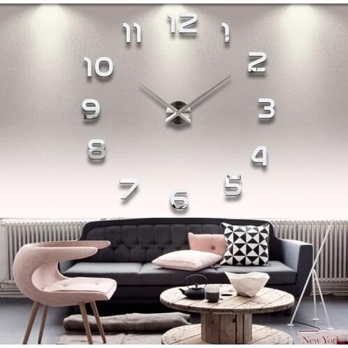 Modern Large Wall Clock 3d Mirror Sticker Unique Big Number Watch Diy Decor Wall Clock Art Sticker Decal Home Modern Decoration