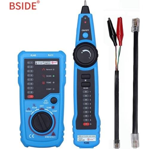 BSIDE LAN Tester LAN Network Cable Cat5 Cat6 RJ11 RJ45 Detector Telephone Wire Tracer Cable Tracker Toner Ethernet Line Finder