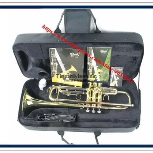 Professional grade playing phosphorus bronze whistle tube fall B students group gold trumpet