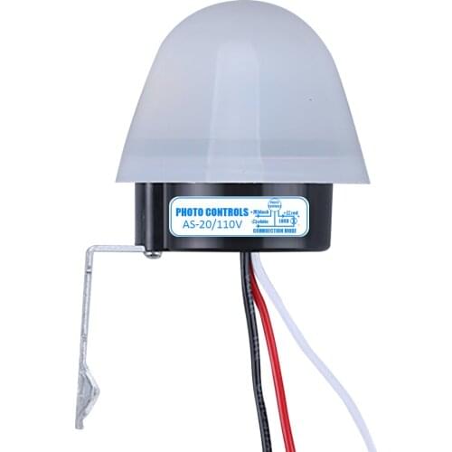 AS-20 Rainproof Light Control Switch Photo Control Switch Automatic On Off Photocell Street Light Sensor Switch 110V 220V 12V