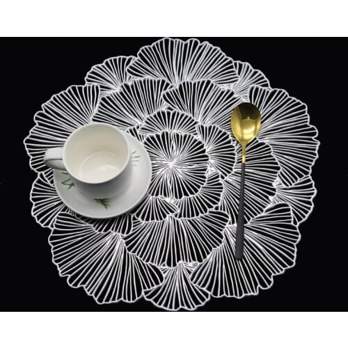 1pcs Coaster Insulation Placemats Table Mats Pads Hollow Out Non Slip Heat Mats Coffee Place Mats for Dining Kitchen Decor